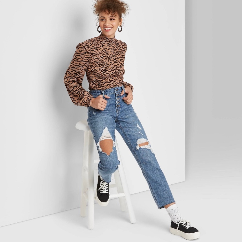 wild fable high rise distressed jeans